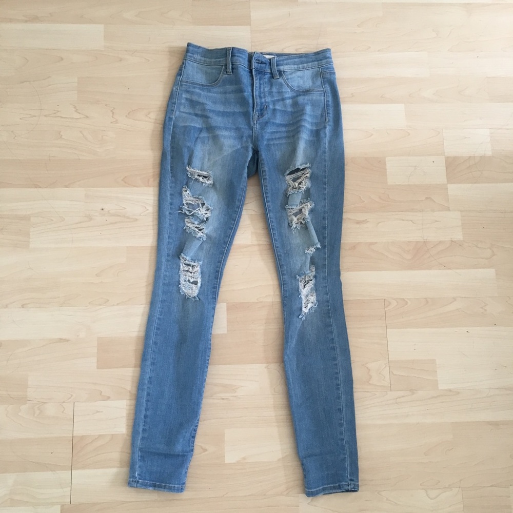Distressed jeans